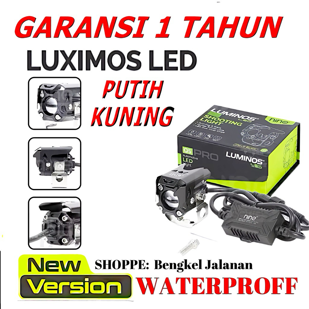 MATA LUMINOS LED LASER SPOTLIGHT 1 EYE 1 EYE 2 COLORS LUMINOS Q PRO เหลือง ขาว SUPER BRIGHT