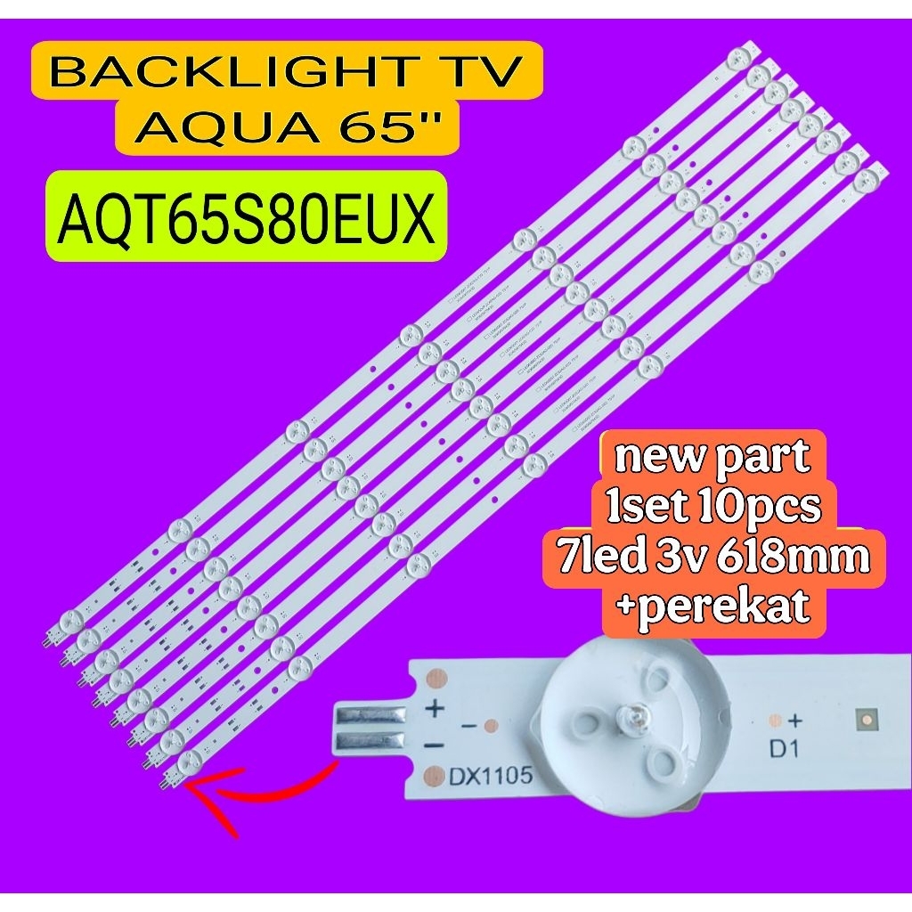 โคมไฟ LED BACKLIGHT BL TV AQUA 65 AQT65S80EUX 65S80