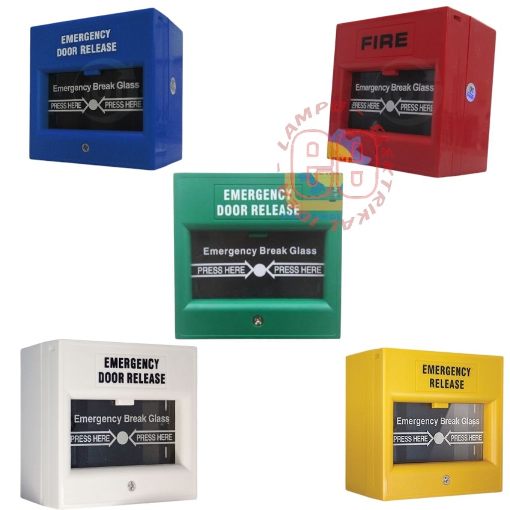 HIJAU Emergency Breakglass / Break Glass Door Release - คุณภาพสีเขียว