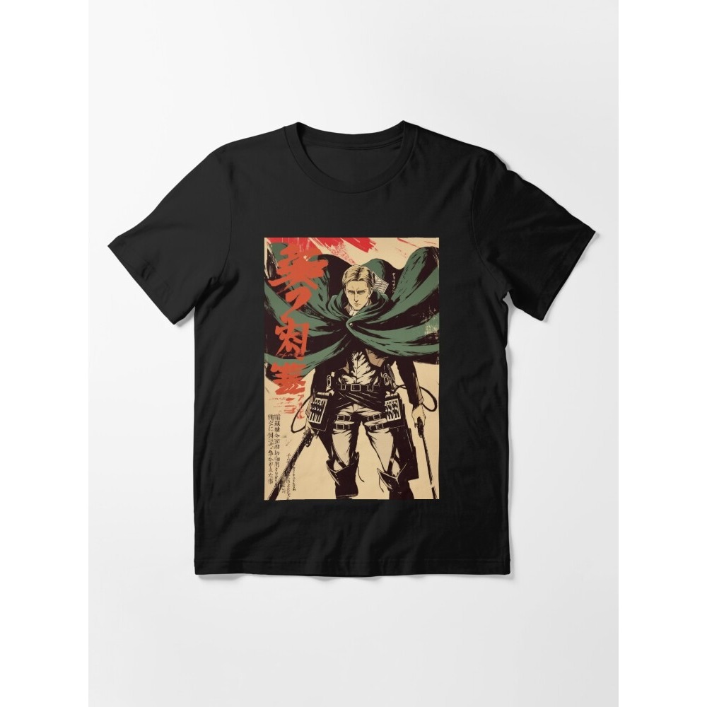 เสื้อยืด AOT Titan Battle REady Erwin Smith Essential