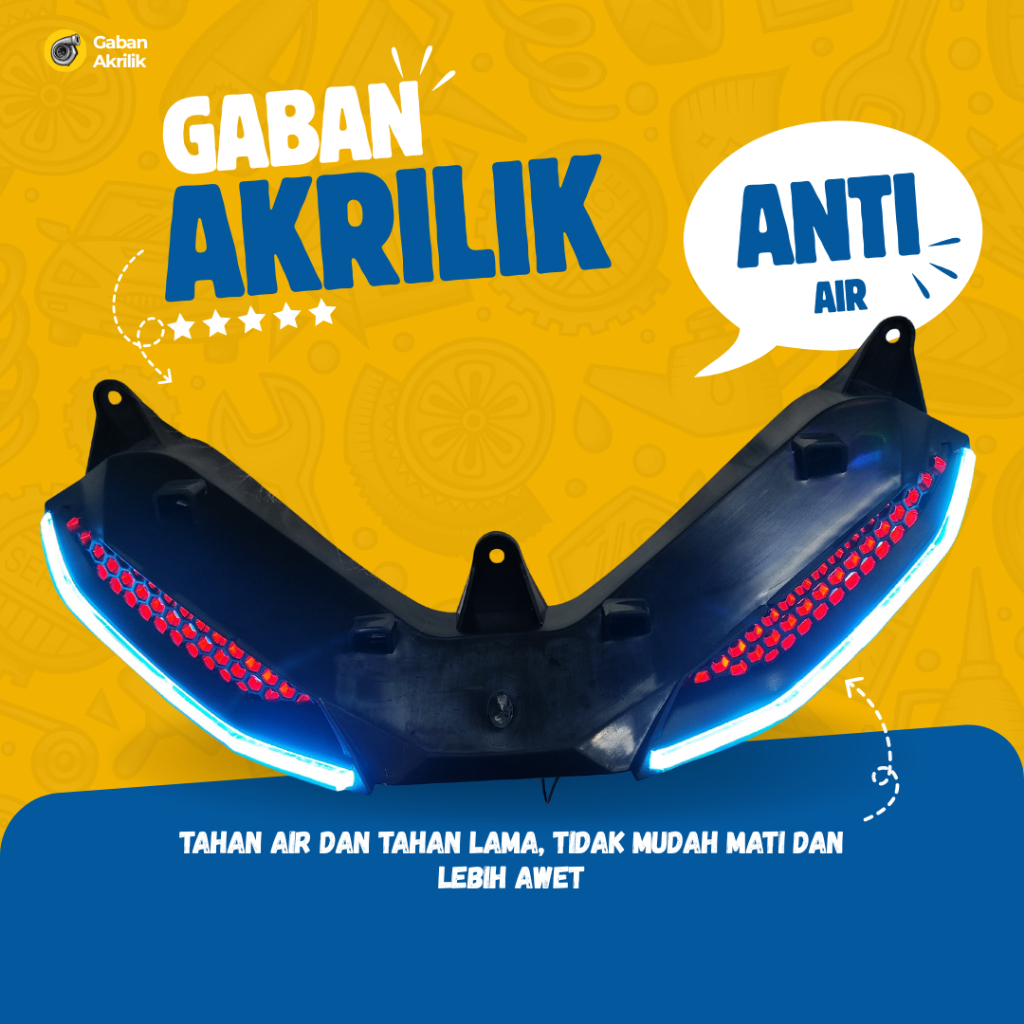 (WATERPROOF) LED GABAN Gen2 ACRYLIC MX KING 150 V1 & V2 SENJA MX KING (รับประกัน 1 เดือน)