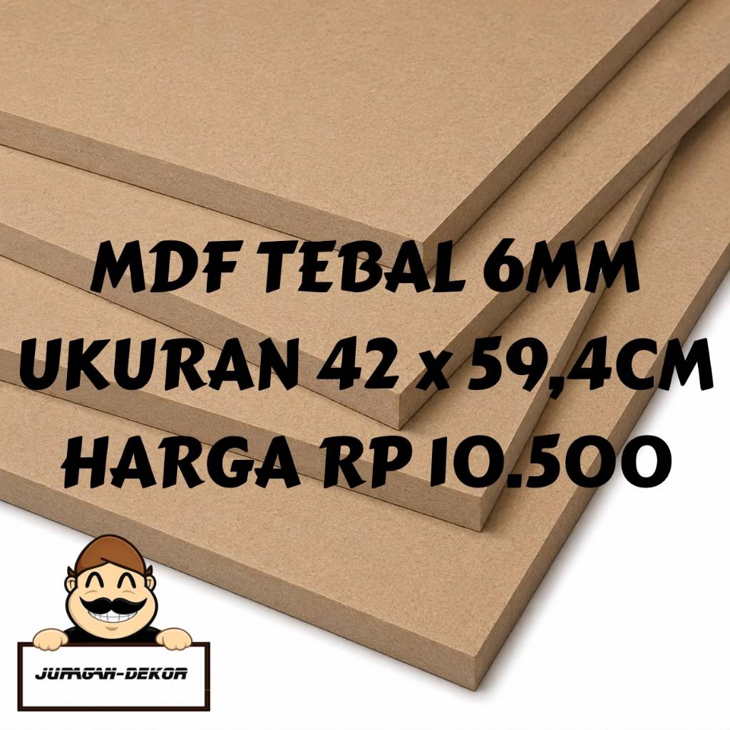 บอร์ด MDF 6 มม. ขนาด 42x59.4ซม