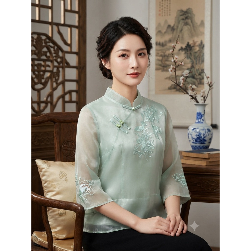 นําเข้าพรีเมี่ยม Shanghai Qibao Cheongsam Hanfu งานตรุษจีนและลําลอง