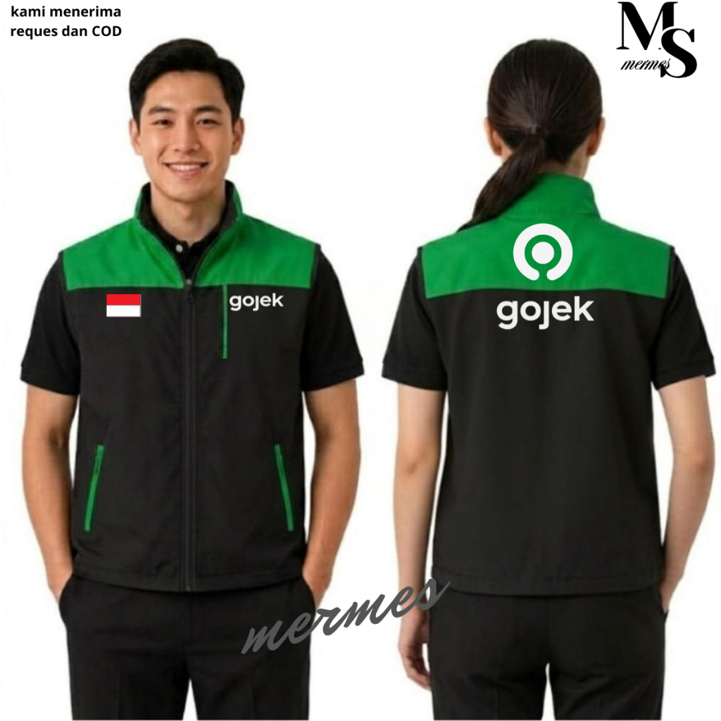เสื้อกั๊ก HIJAU Gojek | รถจักรยานยนต์ Vest | เสื้อกั๊กสีเขียว Gojek ดั้งเดิม