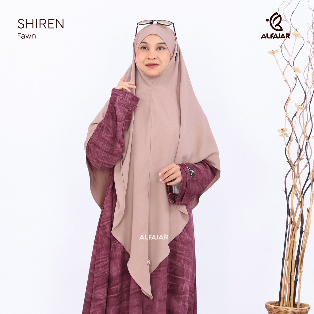 Alfajar - Khimar Bandana Khiban SHIREN วัสดุอาหรับพรีเมี่ยม Lux ป้องกัน UV Free Veil Strap