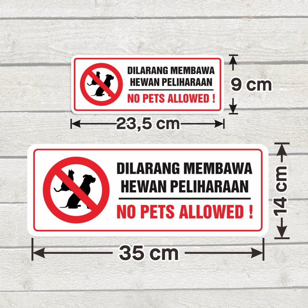 No Pets Allowed Sign Label Sticker No Pets