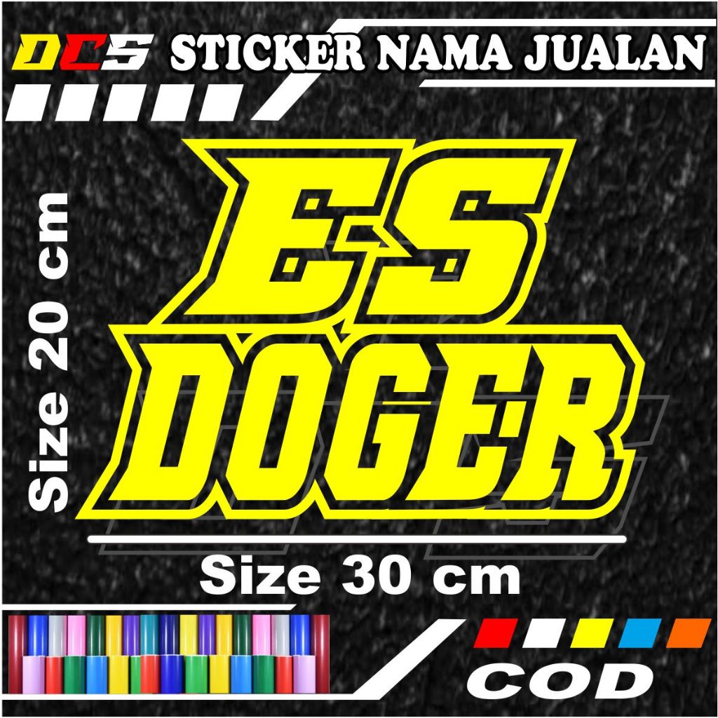 ICE DOOGER CUTTING STICKER WRITING STICKER สําหรับขาย NAME