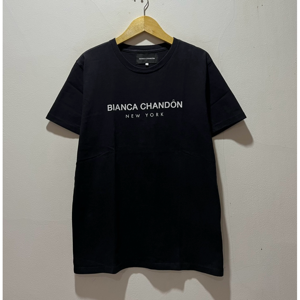 BIANCA CHANDON เสื้อยืดสีดํานิวยอร์ก / เสื้อยืด Bianca Chandon