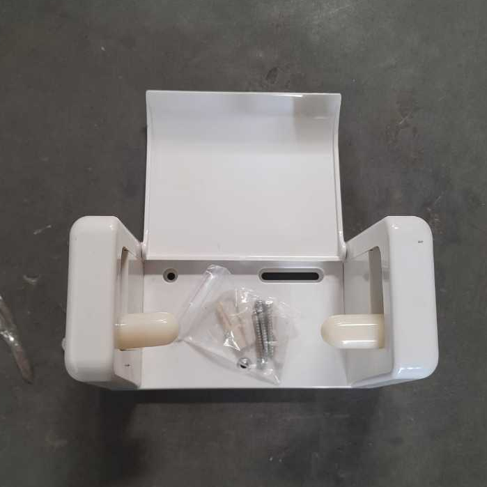 WHITE TISSUE ROLL HOLDER / TISSUE ROLL BRACKET / TOILET TISSUE BRACKET