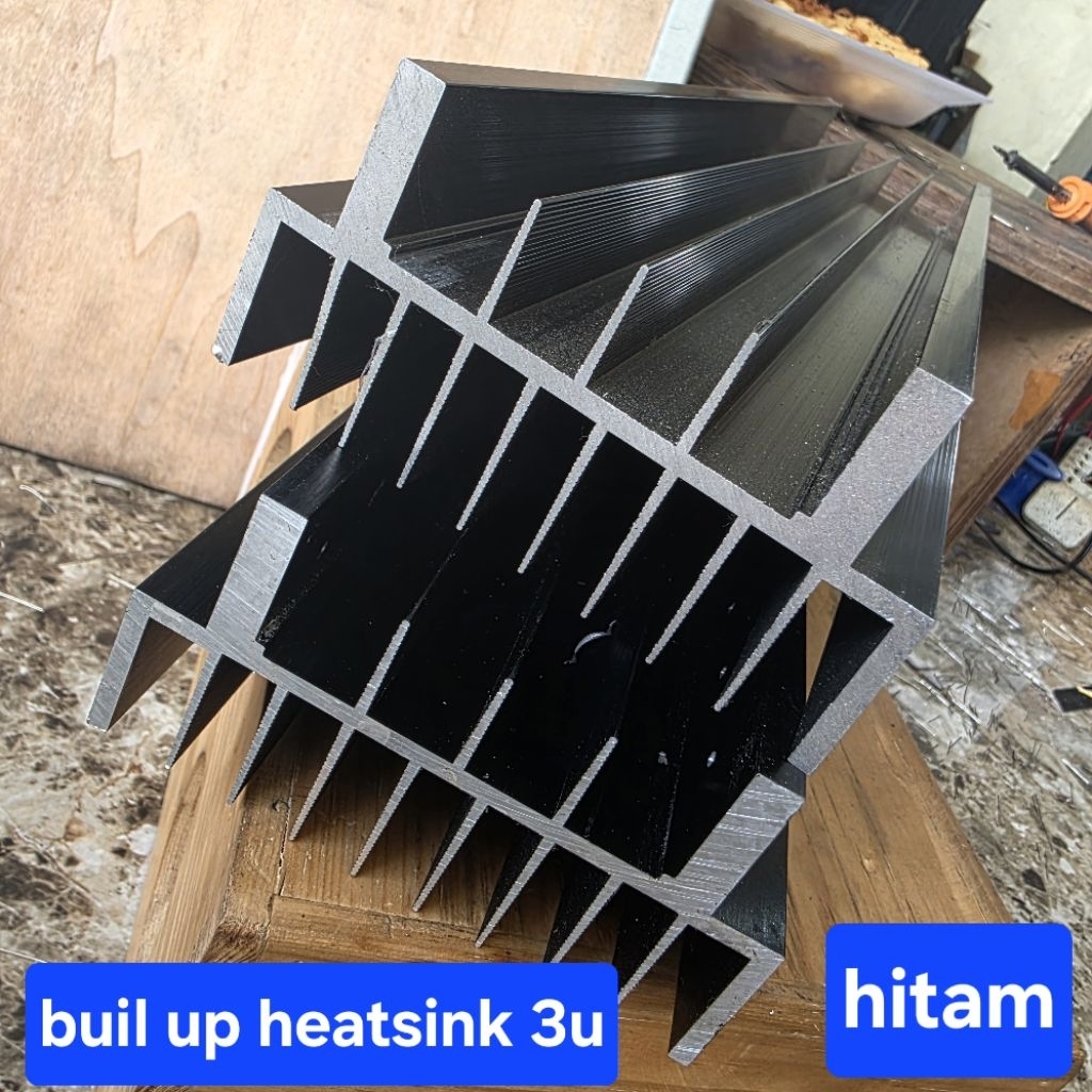 Heatshink 3U 25cm สีดํา build up 8mm