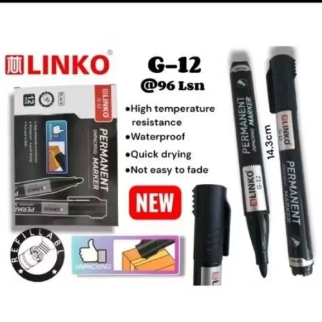 (PCS) Linko G-12 ปากกามาร์กเกอร์ถาวร / Linko ปากกามาร์กเกอร์ถาวร