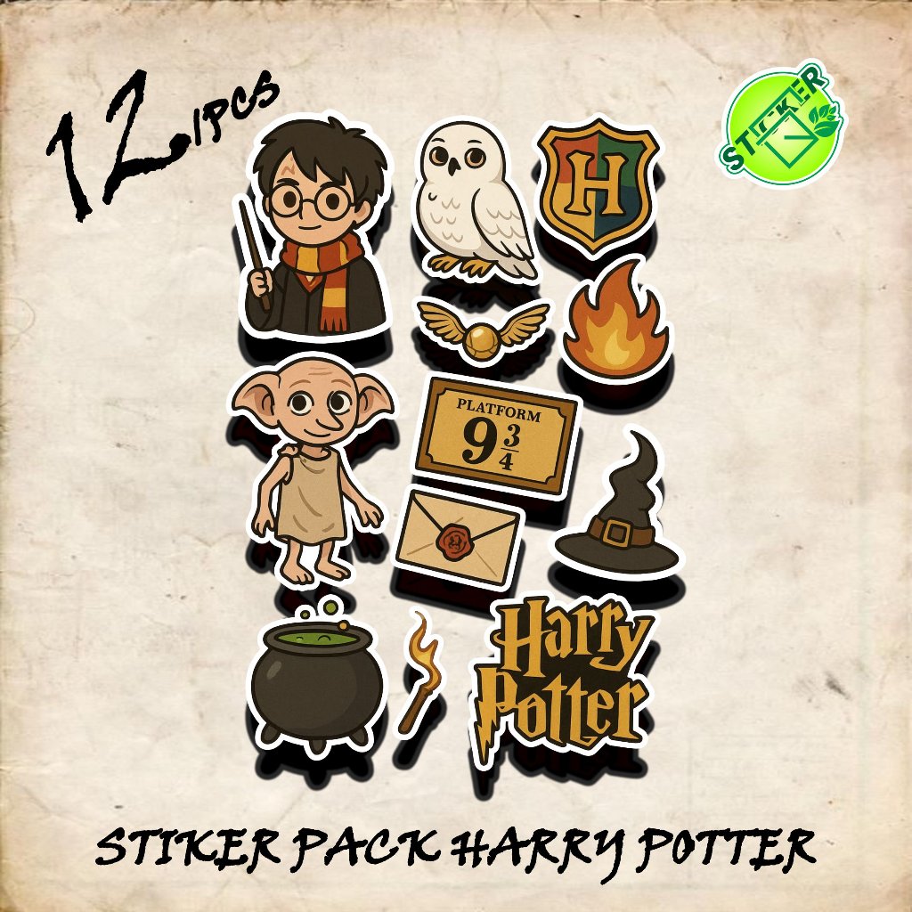 P35 ใหม่ล่าสุด COOL HARRY POTTER STICKER PACK HARRY POTTER STICKER PACK LAPTOP HELMET STICKER THUBLE