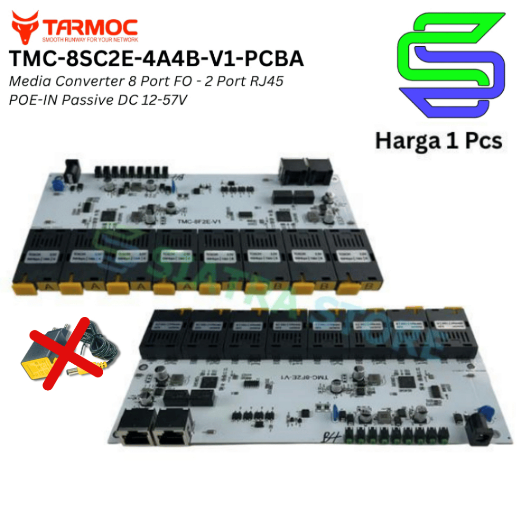 Tarmoc TMC-8SC2E-4A4B-V1-PCBA | BOARD Media Converter Switch 8FO 2LAN / 8 FO 2 LAN 10/100Mbps POE IN