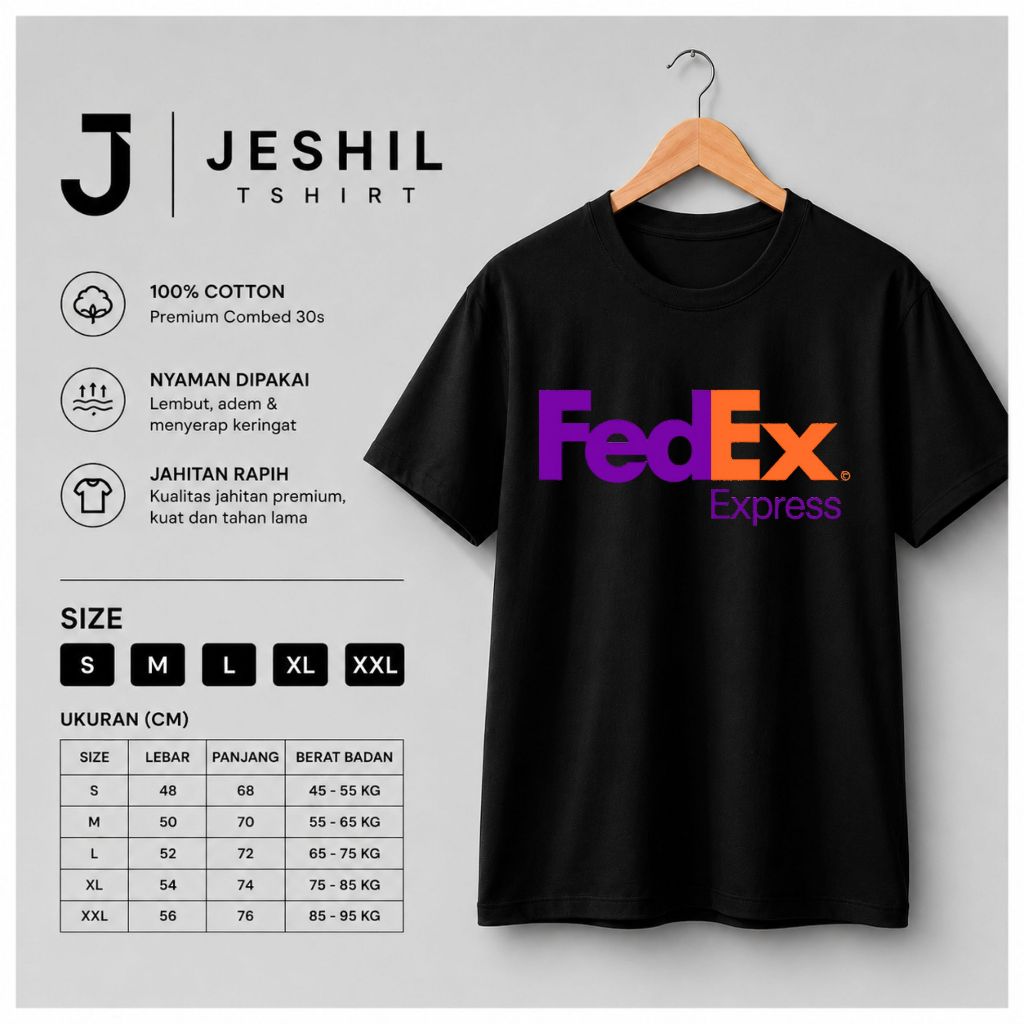 เสื้อยืดโลโก้ FedEx Express Adult Its Worth / เสื้อยืด Distro พรีเมี่ยม By Green House