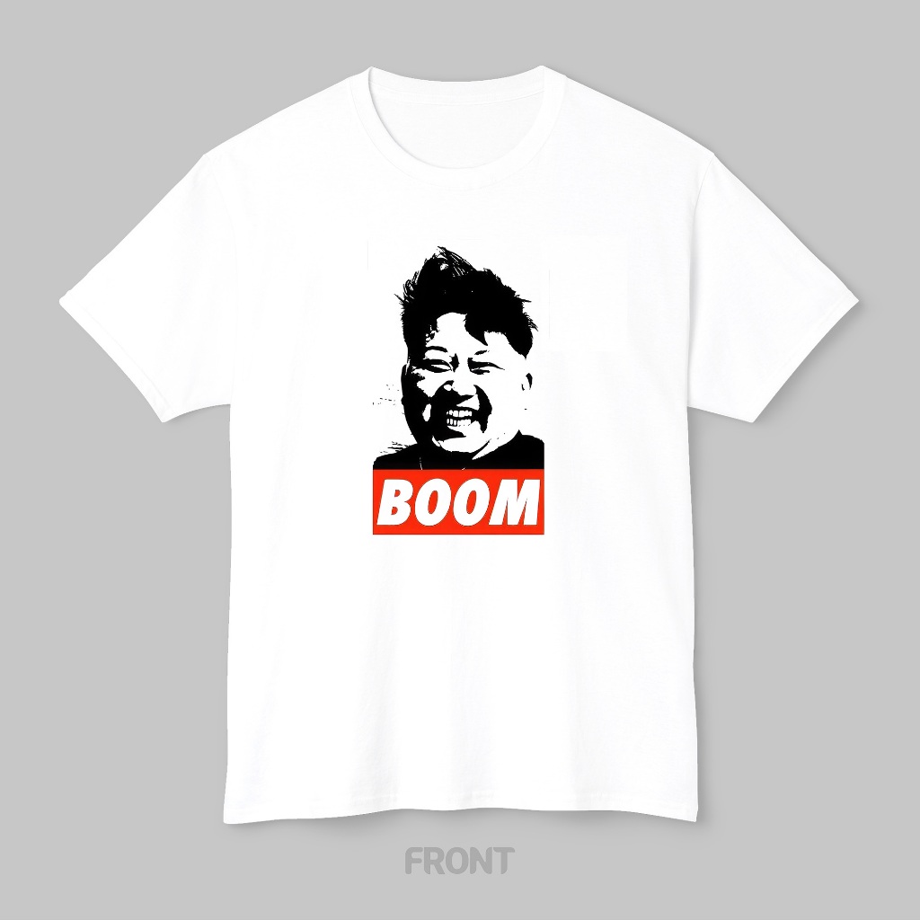 KATUN Kim Jong-Un Boom เสื้อยืดผ้าฝ้ายสีขาว Unisex