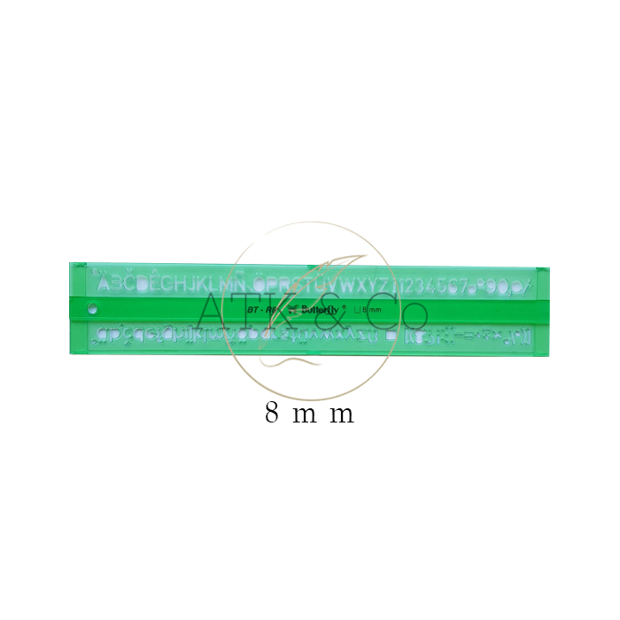 แม่พิมพ์ตัวอักษรผีเสื้อ 8 มม. BT-R8 - 8 มม. Screen Printing Mall Letter Template Techniques ไม้บรรทั