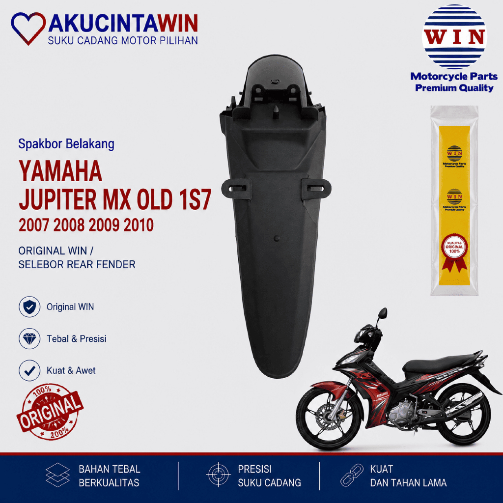 REAR บังโคลน YAMAHA Jupiter Mx Old 1S7 2007 2008 2009 2010 ORIGINAL WIN / REAR FENDER