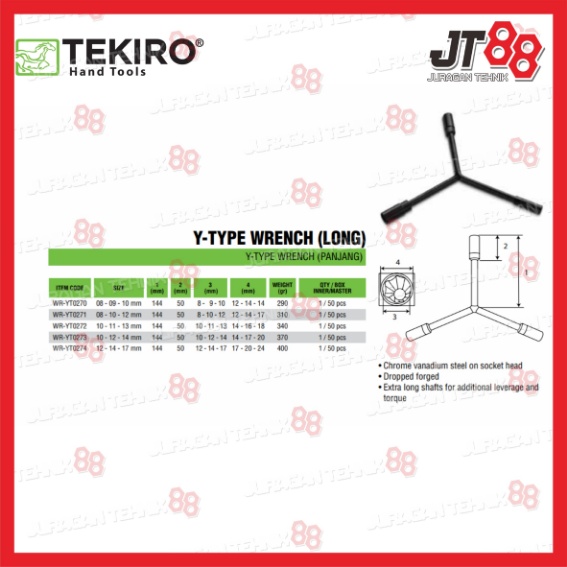 TEKIRO LONG Y-TYPE WRENCH