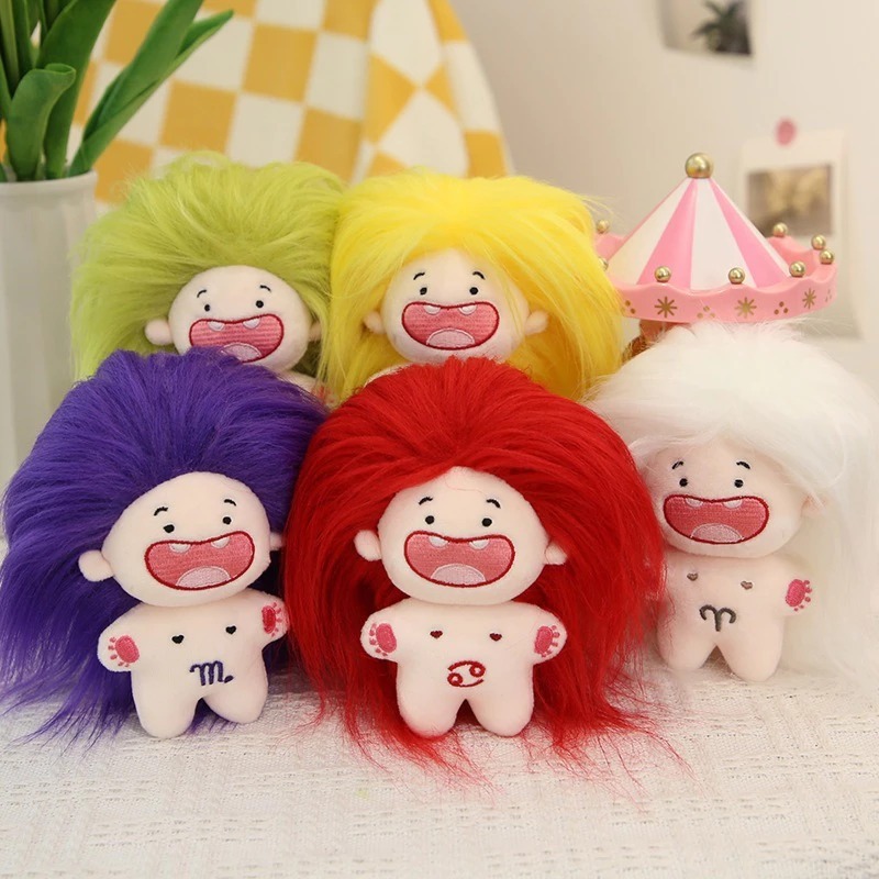 GANTUNGAN UGLY GIRL HAIR ZODIAC CUTE RANDOM HAIR CRAZY PEOPLE DOLL คาวาอิ พวงกุญแจ DIY / พวงกุญแจ / 