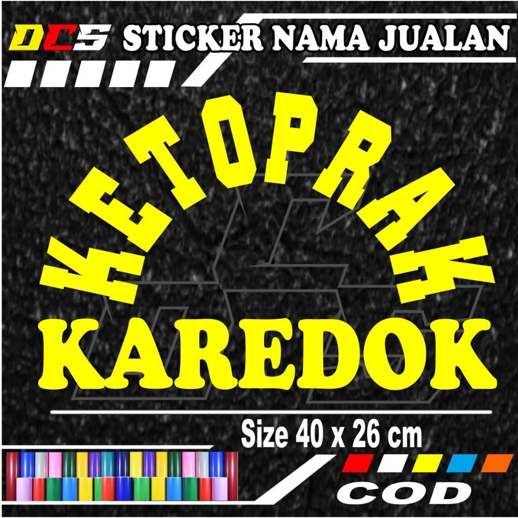 KAREDOK KETOPRAK STICKER WRITING STICKER สําหรับขาย NAME