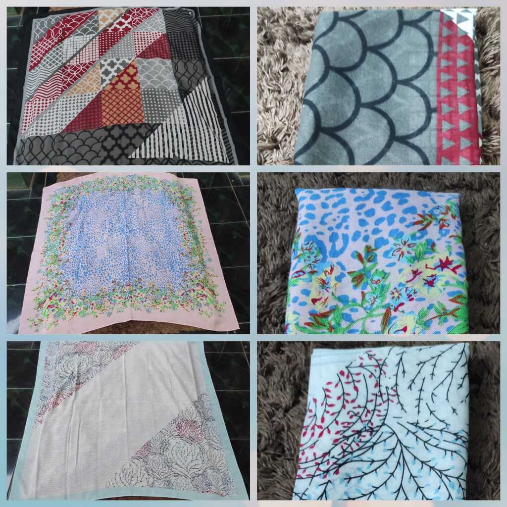 ผ้าคลุมลายสี่เหลี่ยมมือสอง/รัก 103x106, 110x110, 108x108