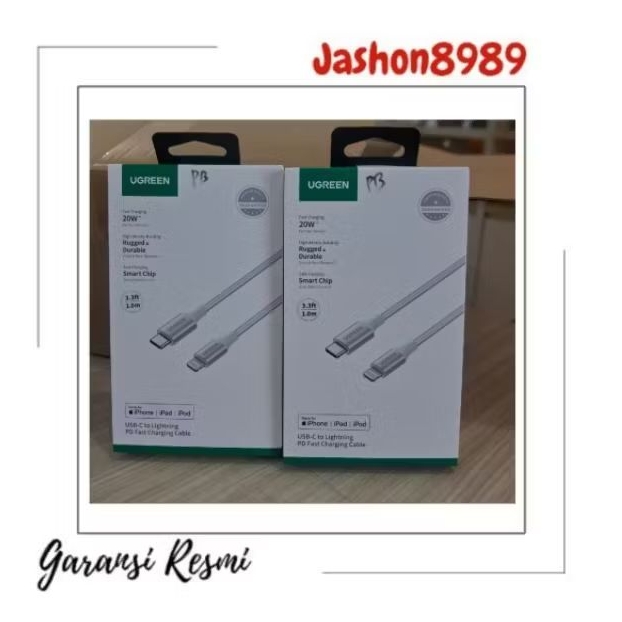 UGREEN C ถึง LIGHTNING DATA CABLE 20W