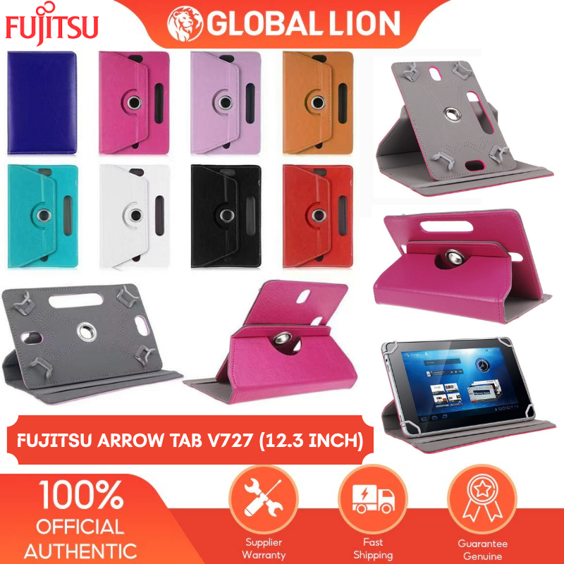Fujitsu Arrow Tab V727 12.3 นิ้วปลอกหนังหมุน 360 Rotary Case Standing Cover