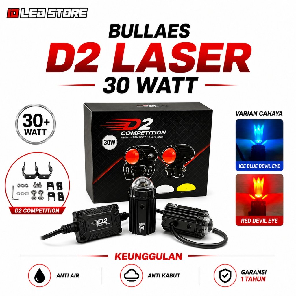 BULLAES MINI LASER D2 30 WAT - Mini Laser Bullaes D2 Competition 30Watt Devil Eye Unit