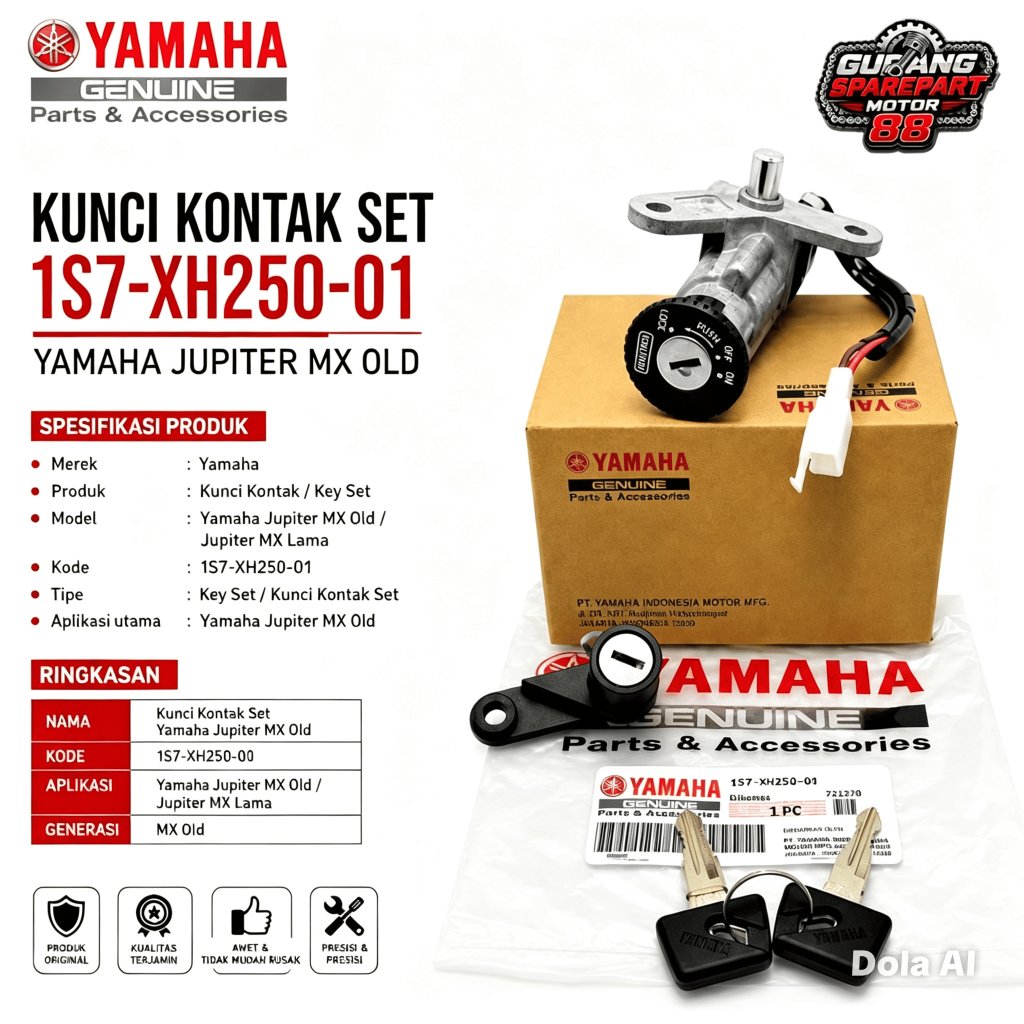 (รับประกัน) ORIGINAL YAMAHA CONTACT KEY SET 1S7-XH250-01 KEY SET YAMAHA JUPITER MX OLD, Jupiter MX 1