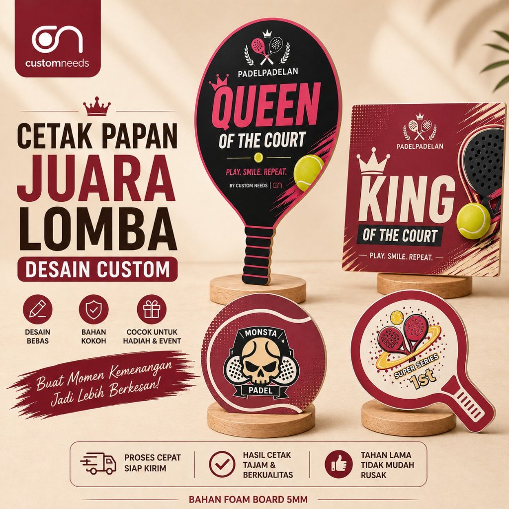 Print Custom Padel/Sailicle Gift Board รุ่น Padel Racket/Foamboard