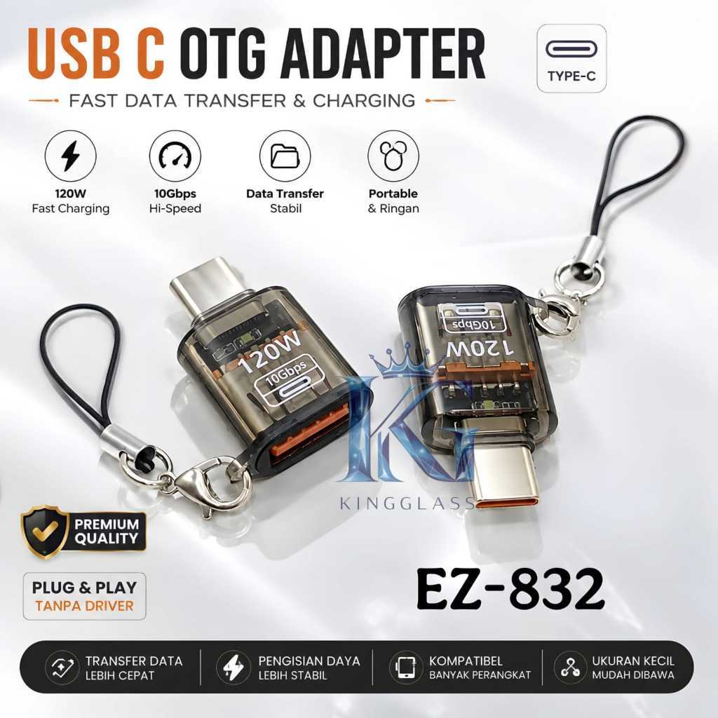 EZ Fast Charging ขั้วต่อโปร่งใส USB-A ถึง C & C ถึง USB-A ความเร็วสูง 120W [SR]