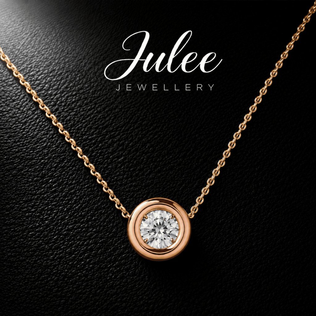 จูลี [ทองคำบริสุทธิ์ 18K/750] สร้อยคอเพชรทองคำ 18K| เครื่องประดับทองคำบริสุทธิ์ 18K ± 0.47 กรัม|
