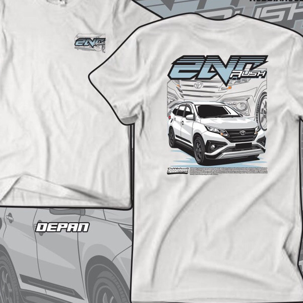 RUSH ALL NEW CAR T-SHIRT RUSH T-SHIRT TOYOTA 2NR RUSH T-SHIRT