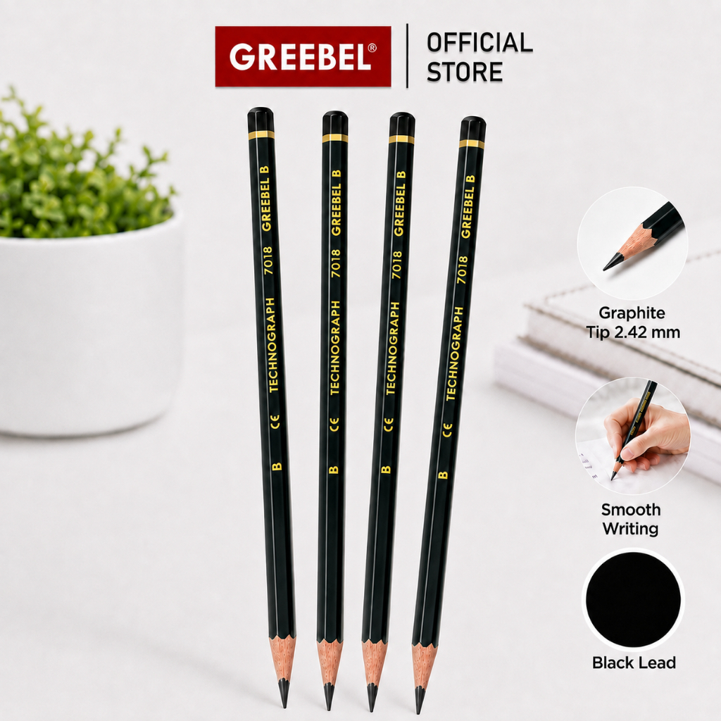 GREEBEL Pencil Graphite Pencil 7018 B 1 ชิ้น (Unit) ดินสอเขียนสอบสํานักงานโรงเรียน