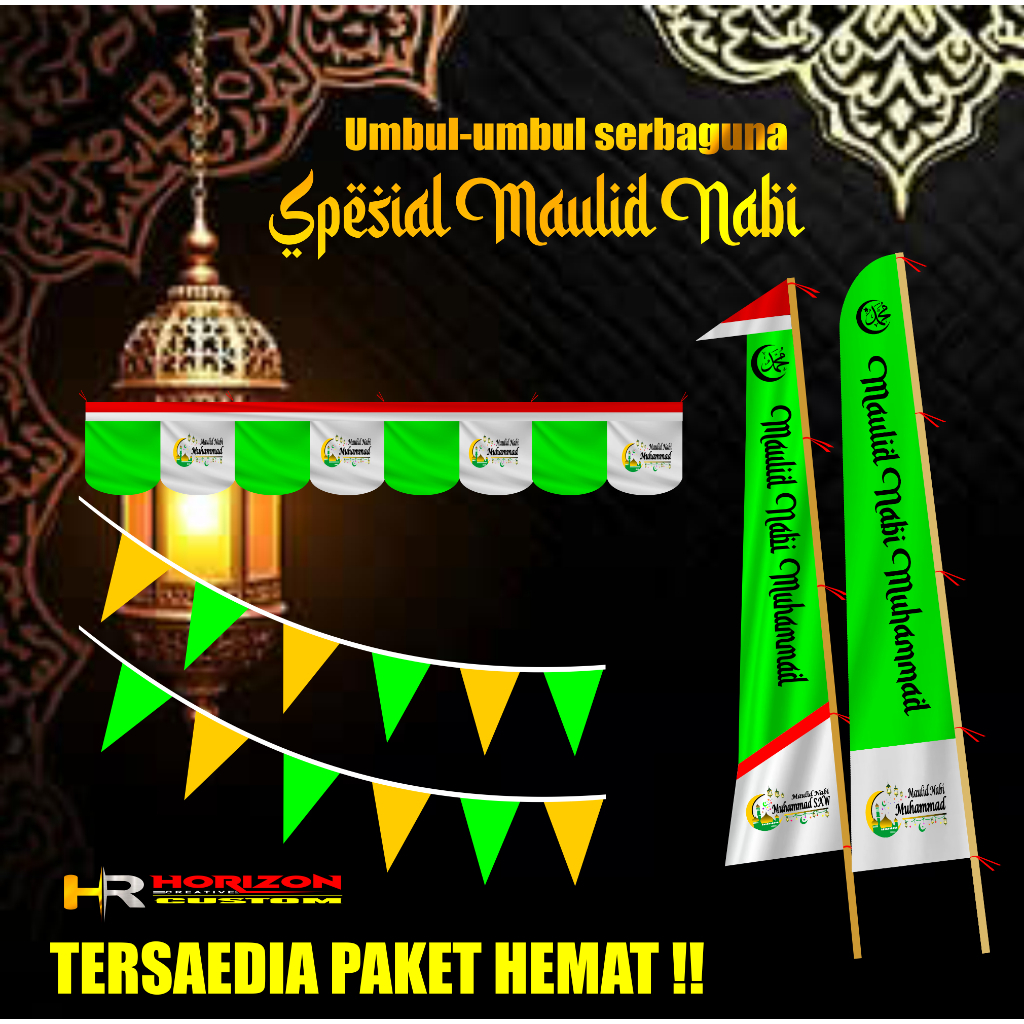 NABI DECORATION OF THE PROPHETS MAULID || มลูแดน || อุปกรณ์เสริม MAULID || Umbul Umbul ธง Umbul || ม