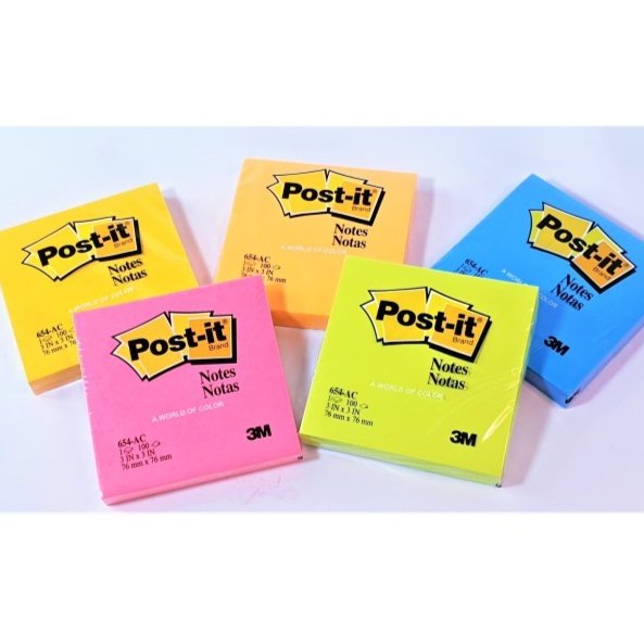 บันทึกเหนียว - 3M Post-it - 654-AC / Post it 654AC / 657AC / 656AC