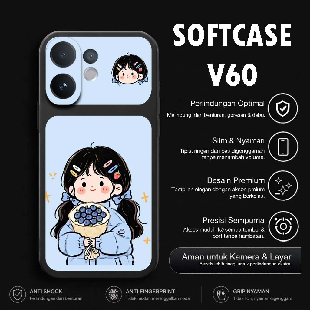 HP Macaron Softcase Motif สําหรับ VIVO V60 - เคสโทรศัพท์ VIVO V60 LITE - VIVO V60 Phone Protector - 