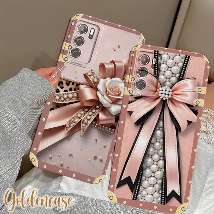 [365] เคสสําหรับ Oppo A16 - เคส Oppo A16s - เคส Oppo A54s Ribbon Motif เคสแฟชั่นกันกระแทก