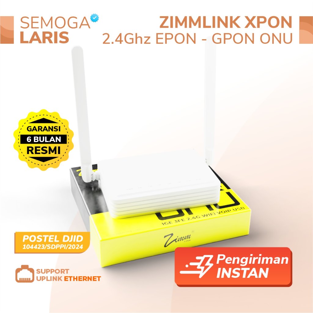 Zimmlink XPON ONU 2.4Ghz - ONT EPON / GPON - ความเร็วสูงสุด 200mbps - Gigabit Wifi Router การรับประก