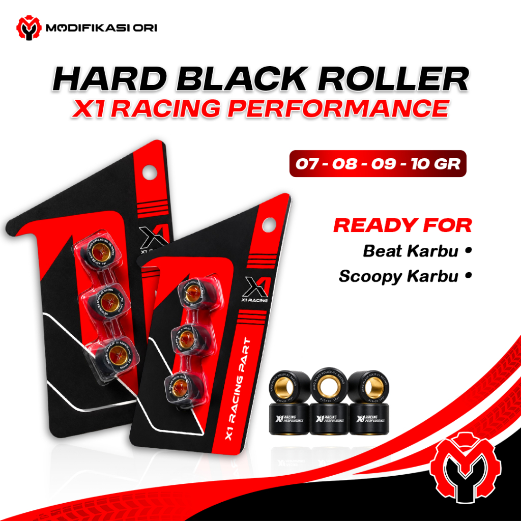 BEAT CARBON - ROLLER X1 RACING - BEAT CARBON SCOOPY CARBON - 7 8 9 10 GRAM - HARD BLACK ROLLER - X1 