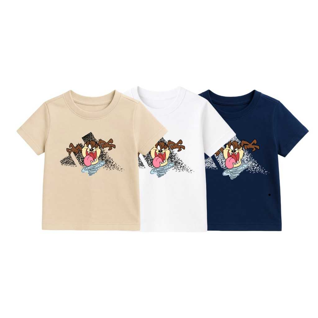 Tazmanian X Adida เสื้อยืดเด็กแขนสั้นลายการ์ตูน
