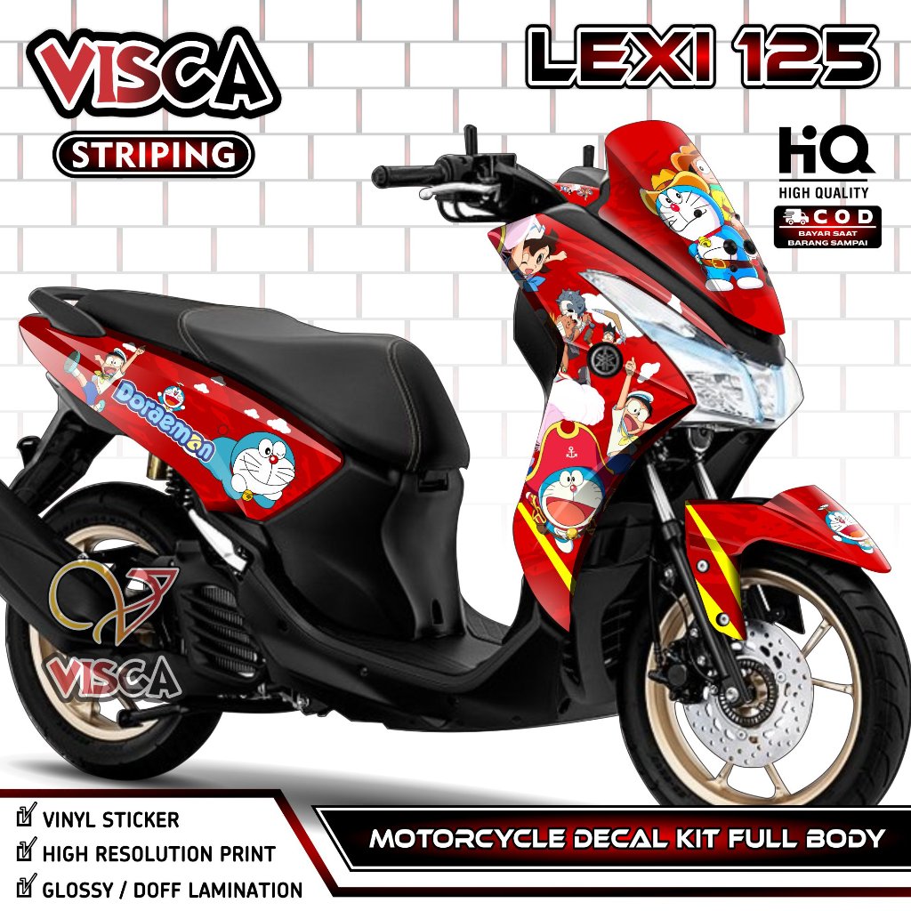 Lexi Full Body Decal - Lexi Full Body Motorcycle Sticker - Yamaha Lexi Full Body Decal - Lexi 125 St