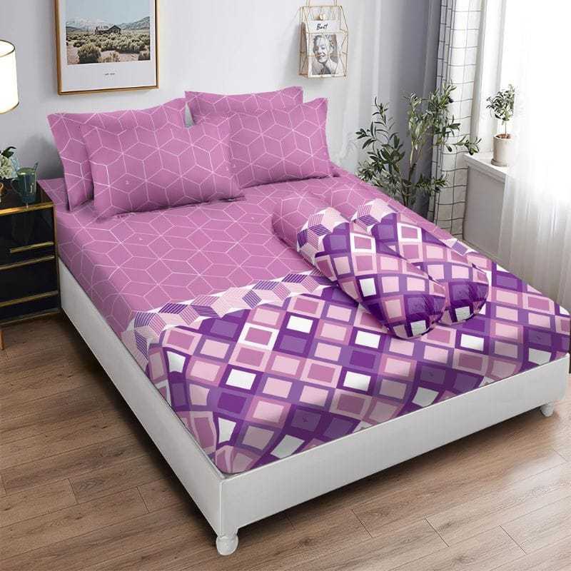ผ้าปูที่นอน Lady Rose Queen B4 160x200 พร้อมหมอน 4 ใบ และหมอนข้าง 2 ใบ - Valen