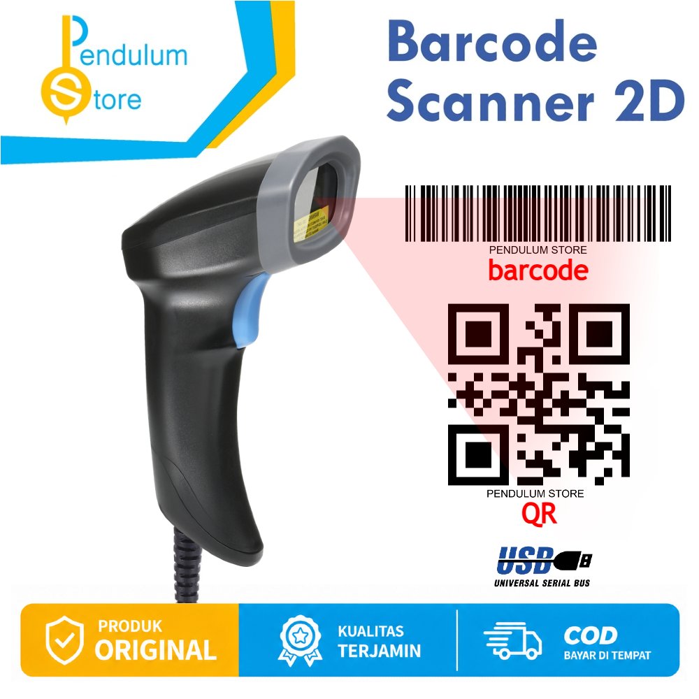 EPPOS EP8010 QR Barcode Scanner 2D Barcode & QR Code Reader Scanner แบบมีสายโดยใช้สาย USB EP-8010