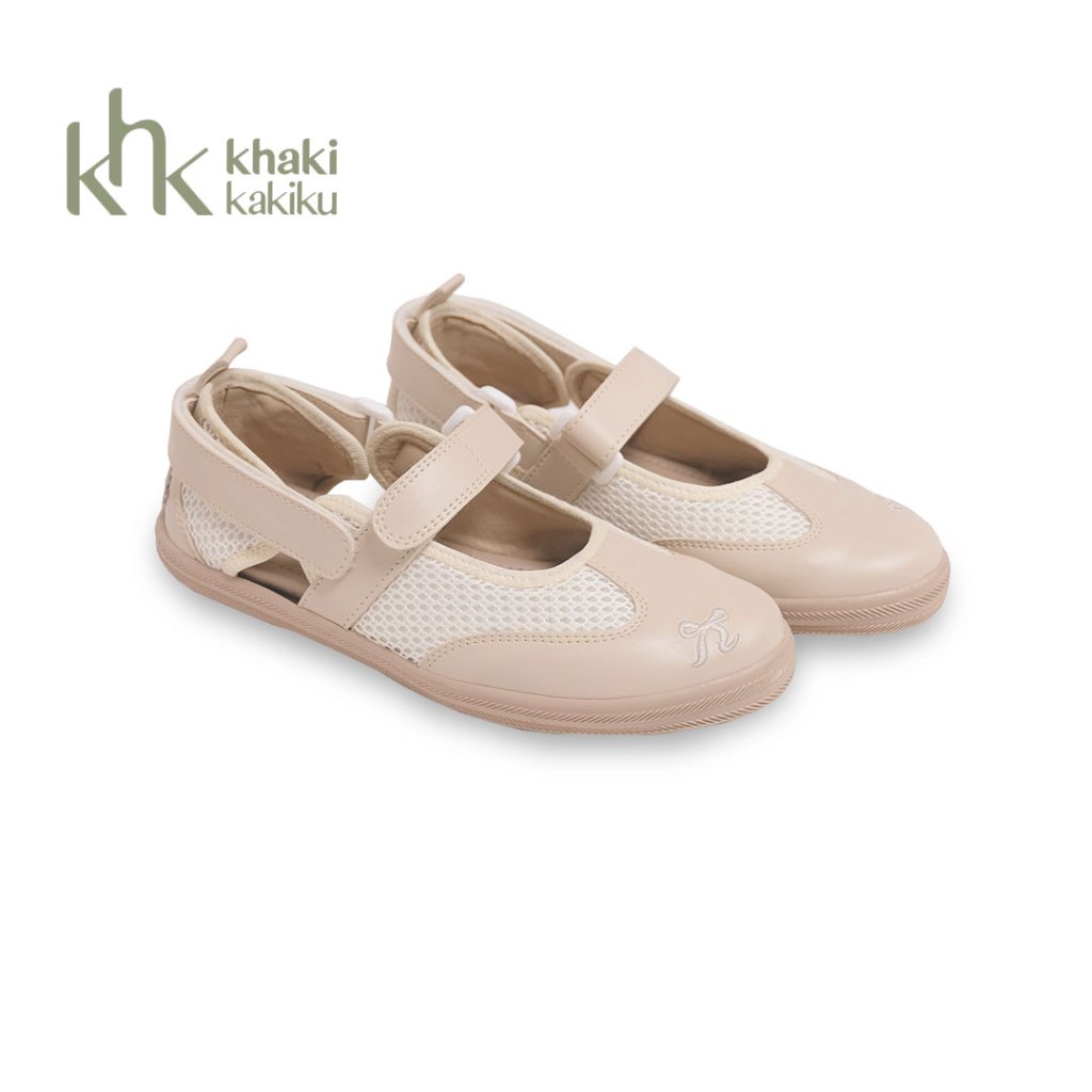 KHK by Khakikakikaku Flat Shoes Cream รองเท้าอัลนูน่าสวมใส่สบาย