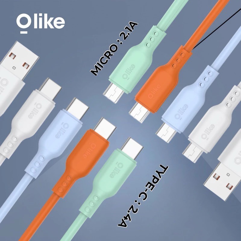 ต่อชิ้น/หน่วย OlyIKE D306 สายเคเบิลข้อมูล USB Micro 2.1A D306M / D306C Type-C 2.4A / D306L LIGHTNING