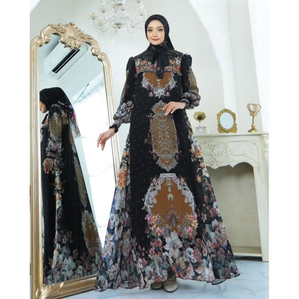 ซีรีส์ Syari Gamis Velloura ล่าสุด By Lubina Premium / Modern Syari Gamis / Syari Gamis หรูหรา / Sya