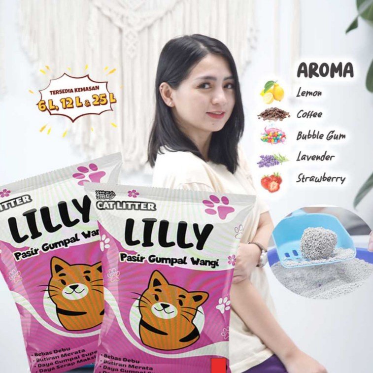 6 LITERS -LILY-FRAGULAR CLUMPY CAT SAND