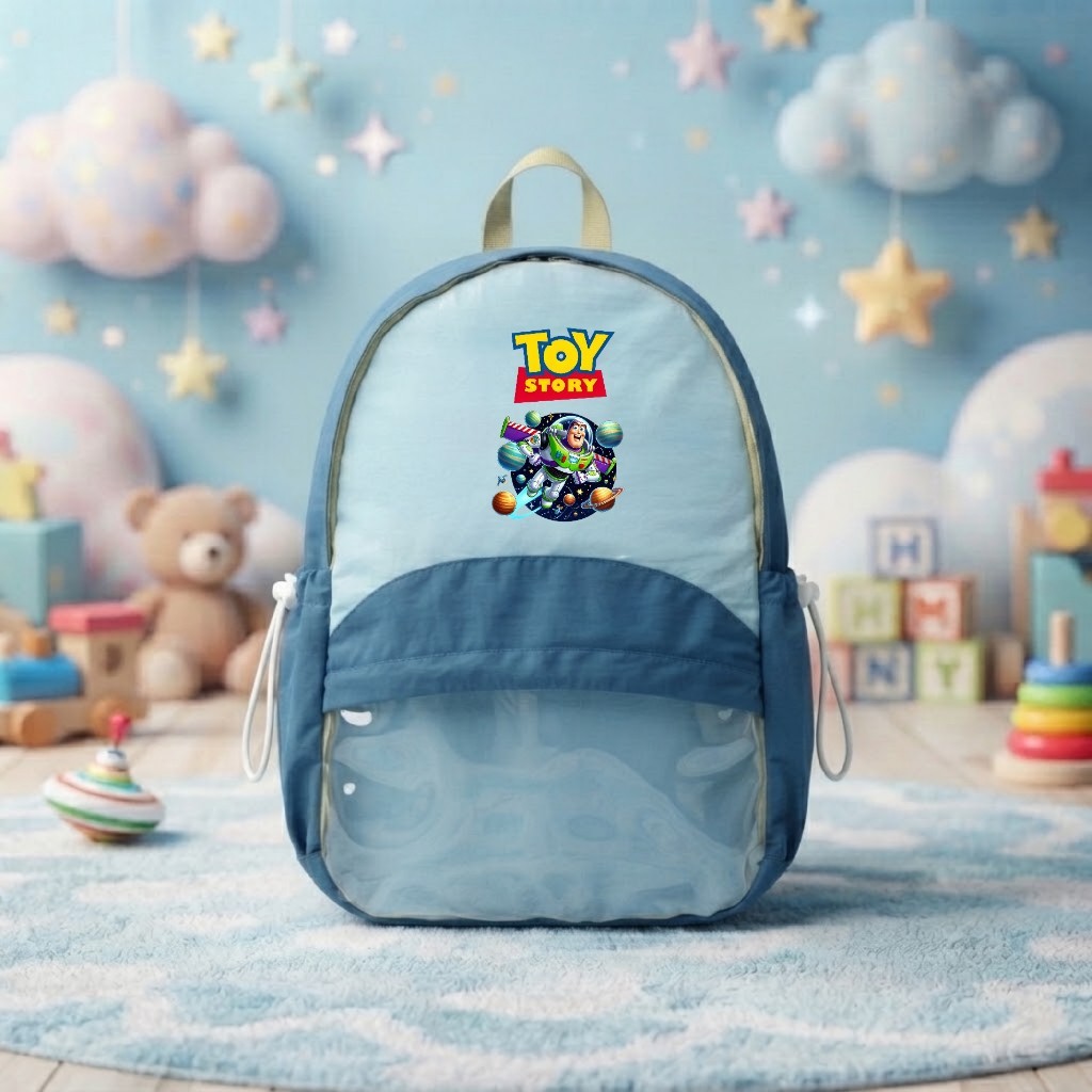 TABITUS - CUT 055 กระเป๋าเป้สะพายหลังโรงเรียน Crinkle น่ารักสําหรับเด็กอนุบาลและก่อนวัยเรียน Buzz Li