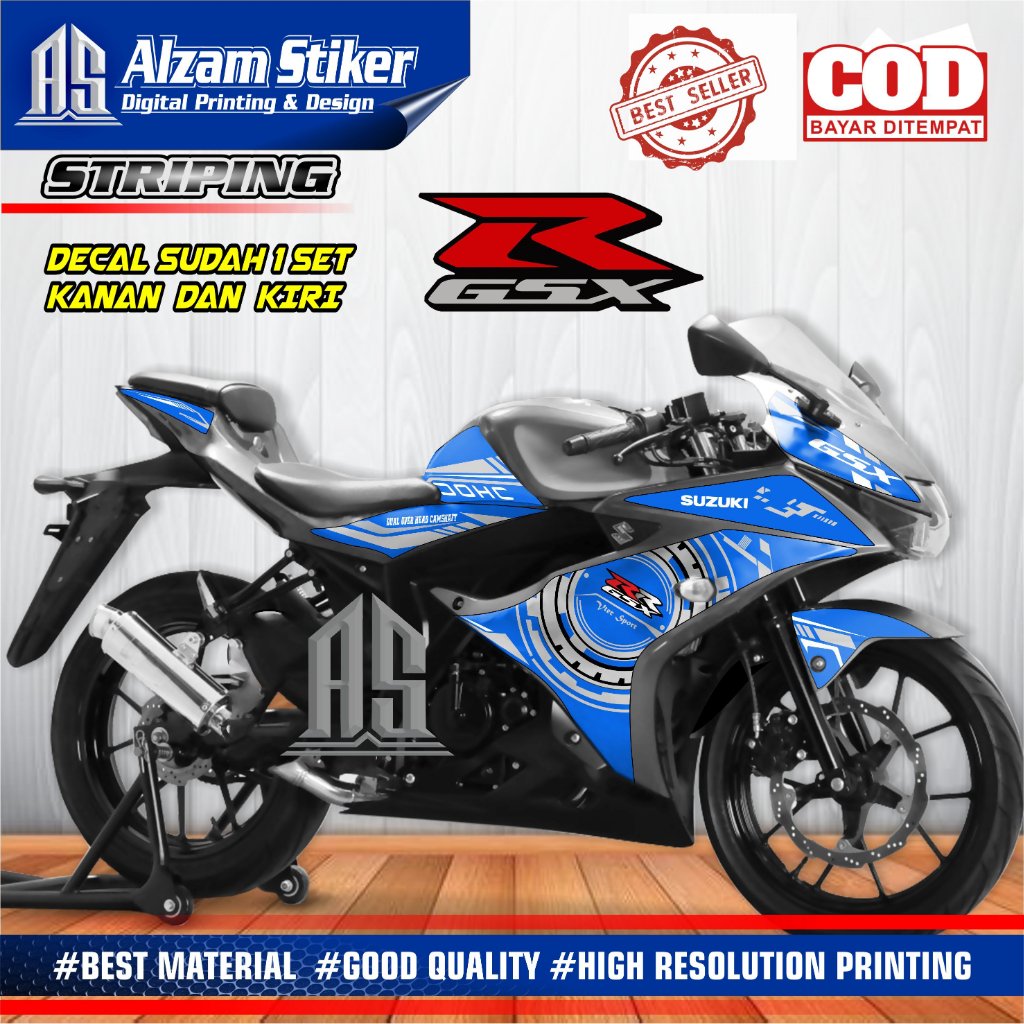 GSX R150 Semi Full Body Striping / GSX R 150 สติกเกอร์ / GSX R 150 Variation สติกเกอร์การออกแบบ Hite